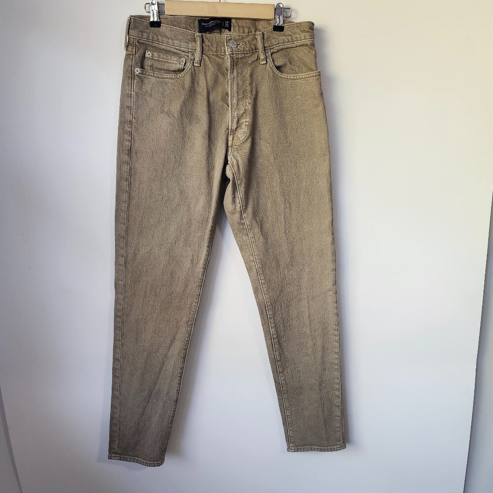 Abercrombie & Fitch 90’s Slim Vintage Stretch Jeans Men’s W34 L32 Tan Denim